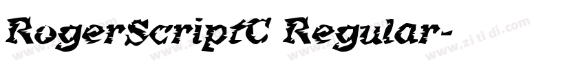 RogerScriptC Regular字体转换
